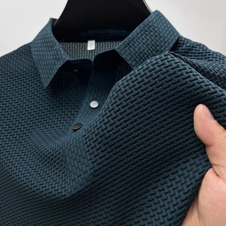 Herren Poloshirt Kurzarm Gerippte Struktur - Image 2