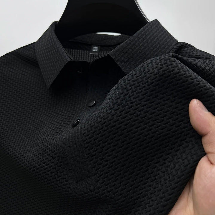 Herren Poloshirt Kurzarm Gerippte Struktur - Image 3
