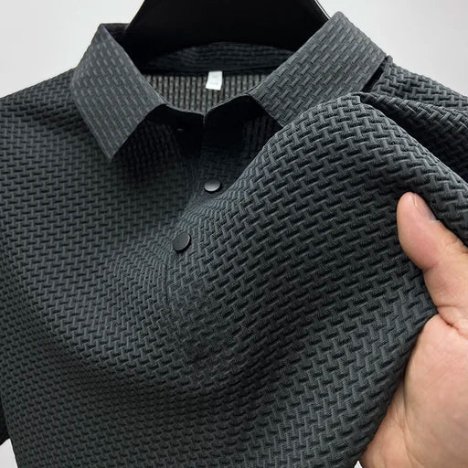 Herren Poloshirt Kurzarm Gerippte Struktur - Image 5