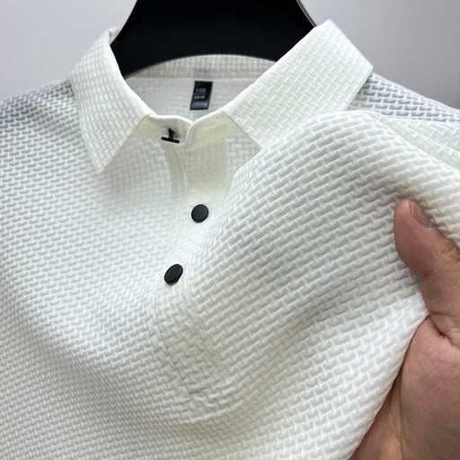Herren Poloshirt Kurzarm Gerippte Struktur - Image 6