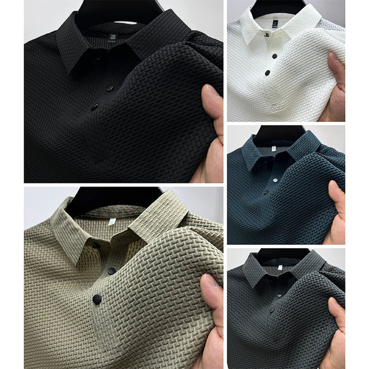 Herren Poloshirt Kurzarm Gerippte Struktur - Image 7