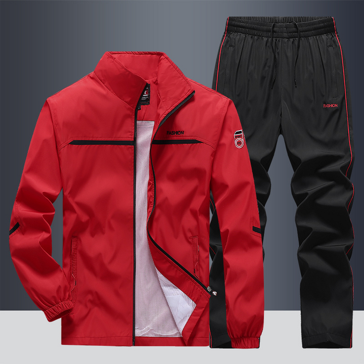 Trainingsanzug Herren Set – Zweiteiliger Sportanzug mit Reißverschluss & Stehkragen - Image 4