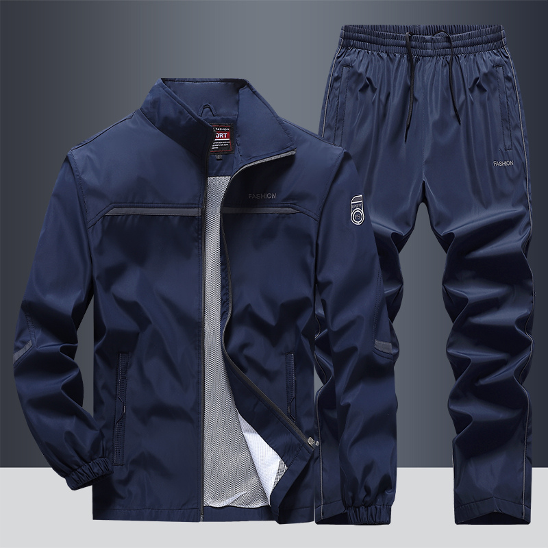 Trainingsanzug Herren Set – Zweiteiliger Sportanzug mit Reißverschluss & Stehkragen - Image 5