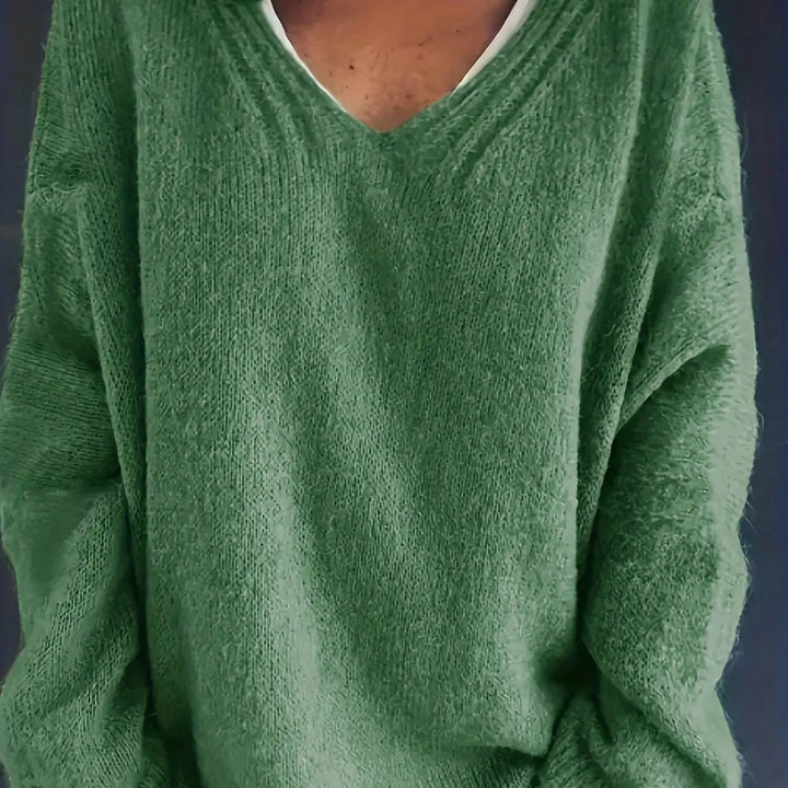 Damen Pullover mit femininem V-Ausschnitt | Bequeme Passform & zeitloser Strick-Komfort - Image 3