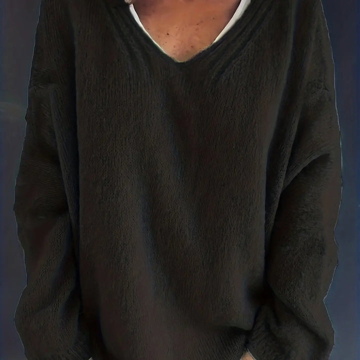 Damen Pullover mit femininem V-Ausschnitt | Bequeme Passform & zeitloser Strick-Komfort - Image 4