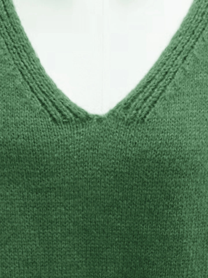 Damen Pullover mit femininem V-Ausschnitt | Bequeme Passform & zeitloser Strick-Komfort - Image 8