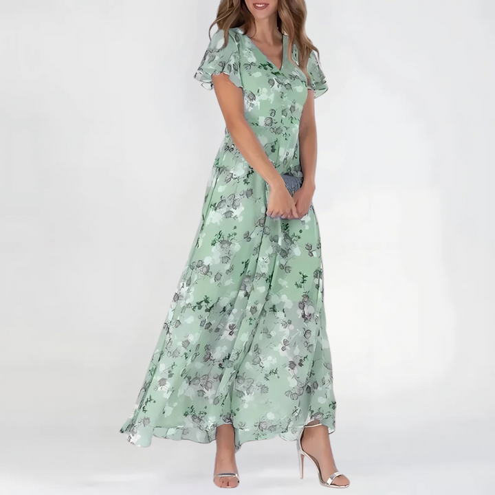Women Floral Midi Wedding Guest Dress Summer - Image 4