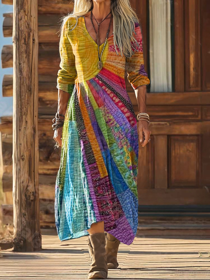 Women's Cotton Linen Boho Dress