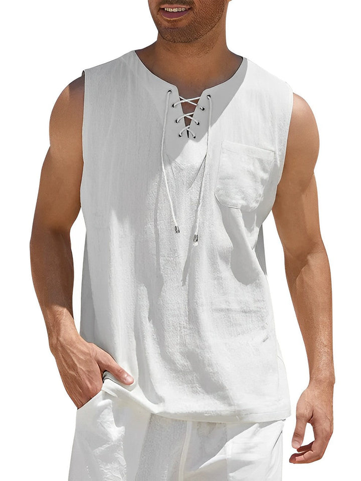 Men's Loose Fit Sleeveless Shirt Summer Tank Top - Image 11