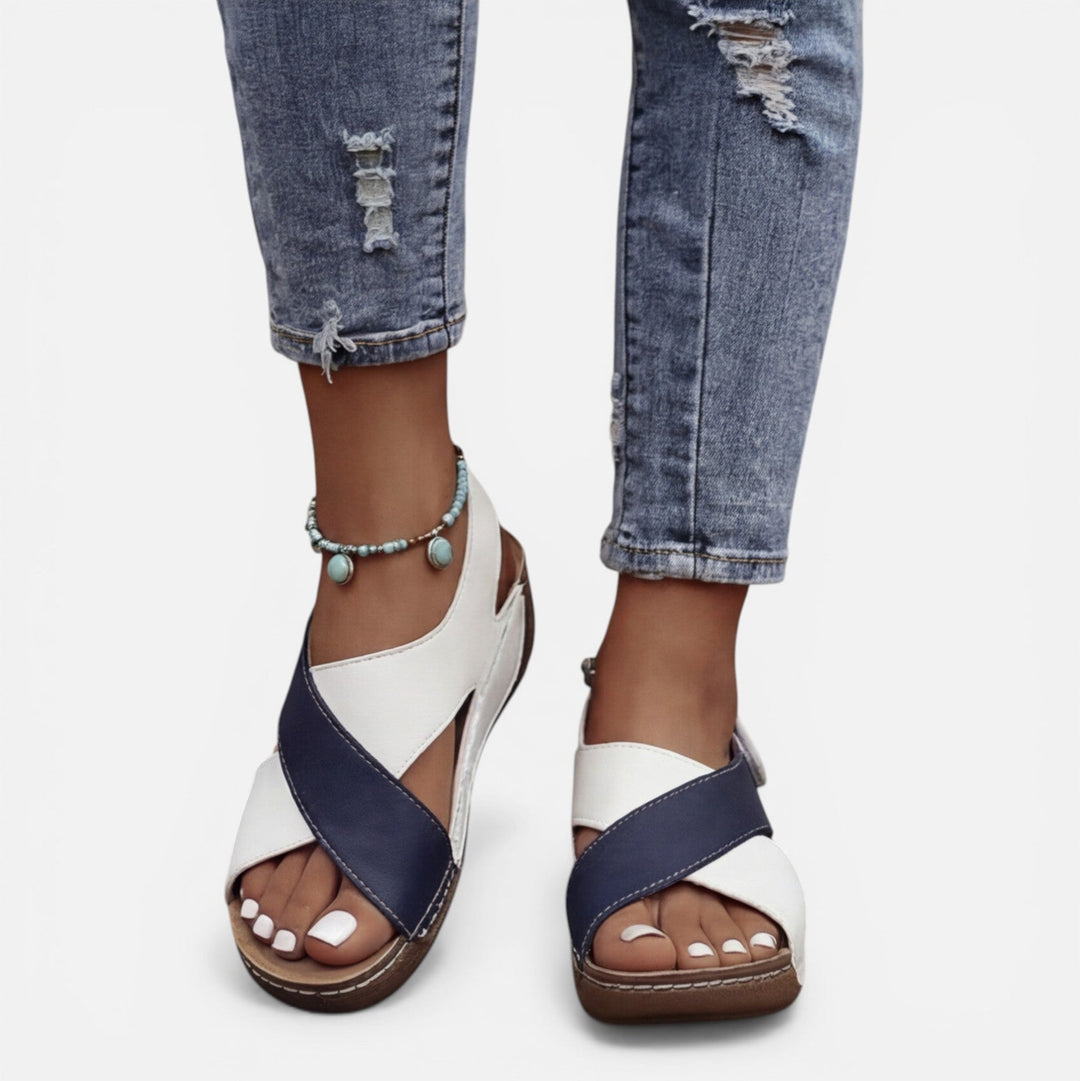 Alva - Orthopädische Damen Komfort Sandalen Klettverschluss