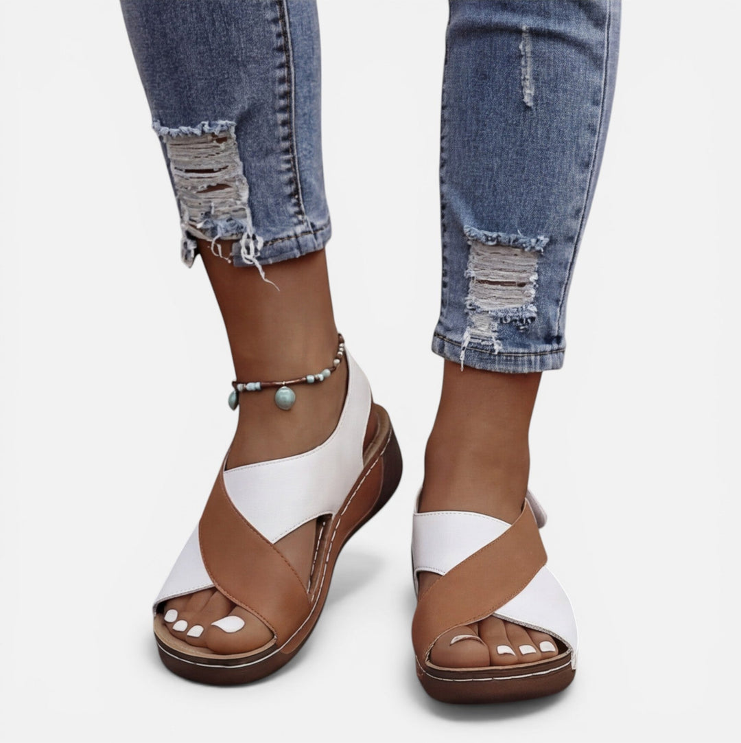 Alva - Orthopädische Damen Komfort Sandalen Klettverschluss