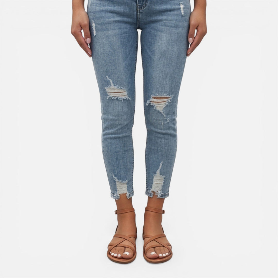 Feloris - Damen Leder Riemchensandalen Flach Minimalistisch