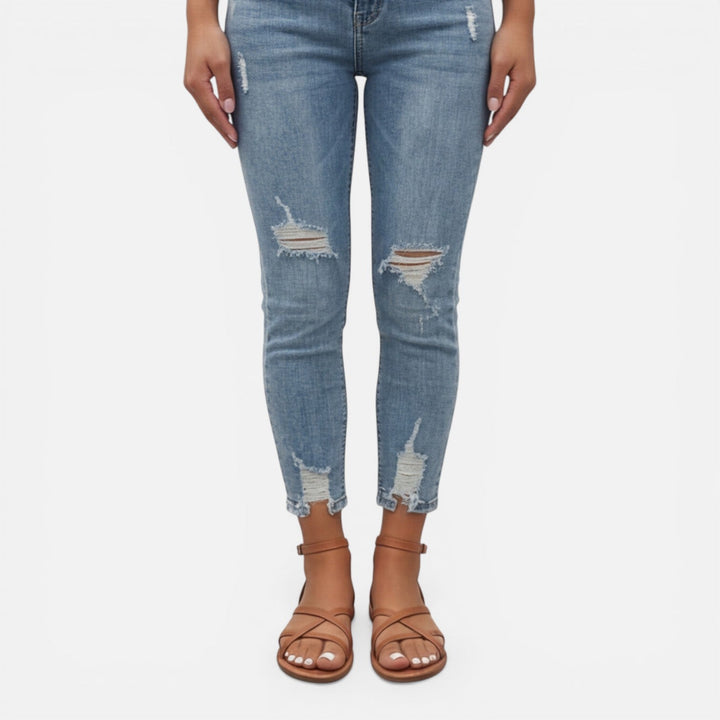 Feloris - Damen Leder Riemchensandalen Flach Minimalistisch