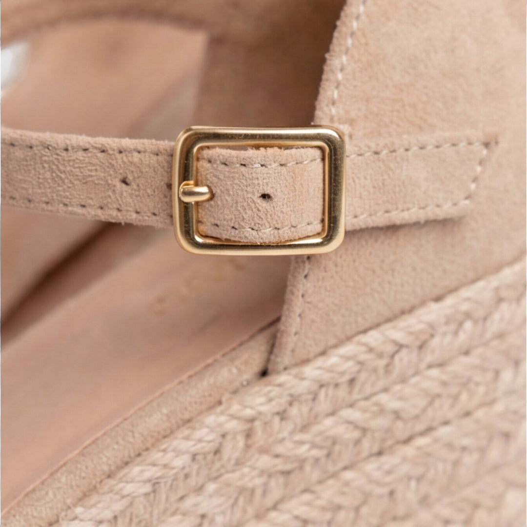 Yalene - Damen Keilsandalen Geschlossen Mit Knöchelriemen