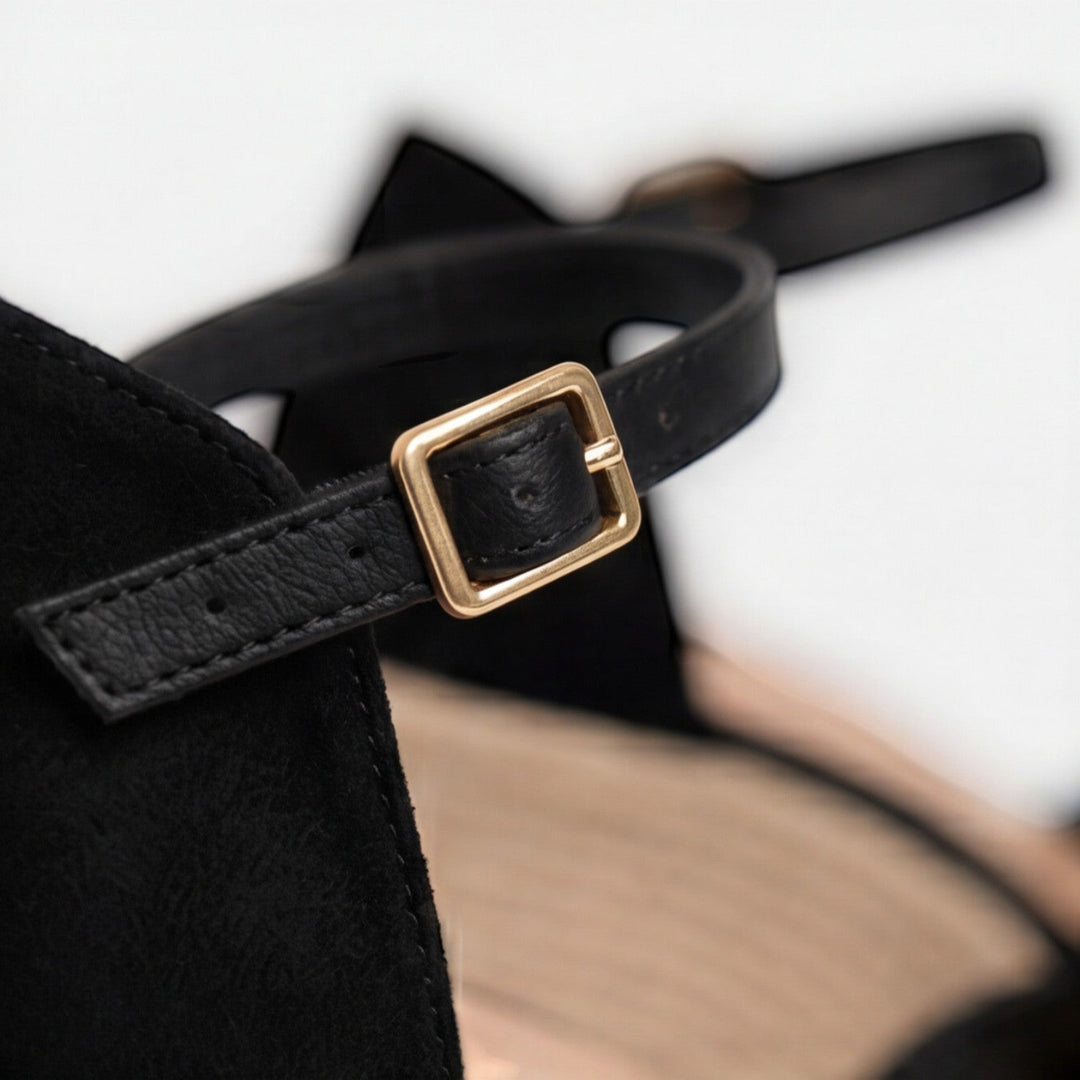 Yalene - Damen Keilsandalen Geschlossen Mit Knöchelriemen