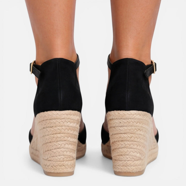 Yalene - Damen Keilsandalen Geschlossen Mit Knöchelriemen