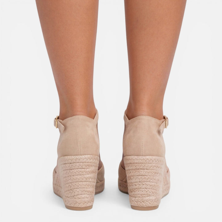 Yalene - Damen Keilsandalen Geschlossen Mit Knöchelriemen