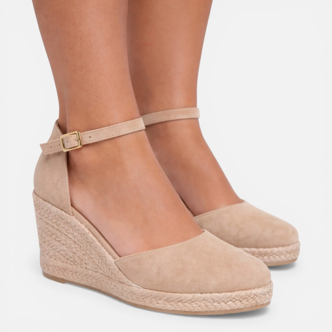 Yalene - Damen Keilsandalen Geschlossen Mit Knöchelriemen