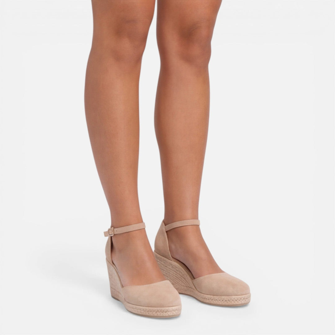 Yalene - Damen Keilsandalen Geschlossen Mit Knöchelriemen