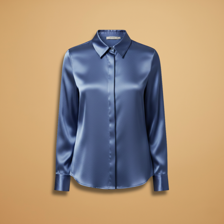 Betty - Satin Bluse mit Eleganten Design für den Herbst