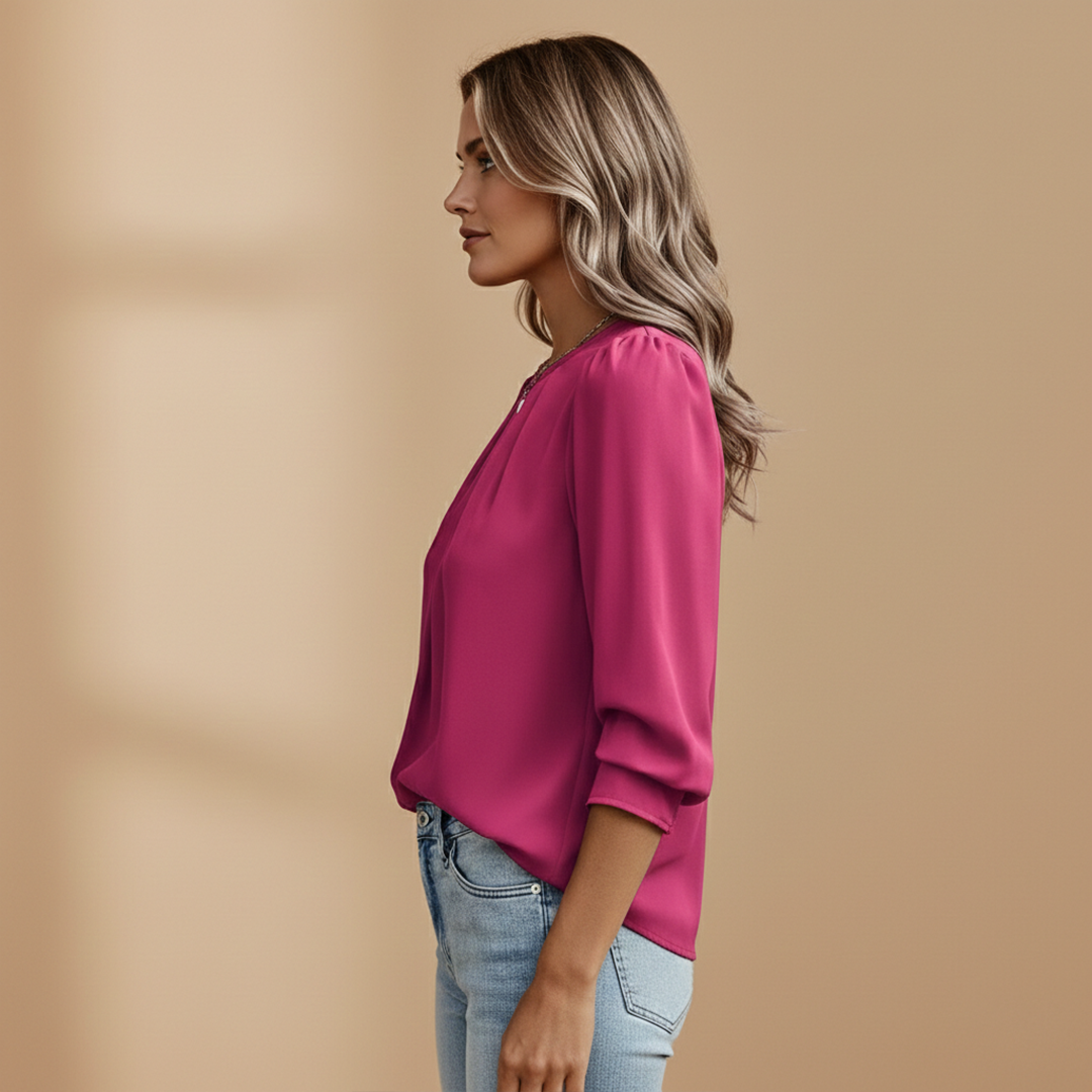 Blair - Damen Bluse mit Falten für Business und formelle Anlässe