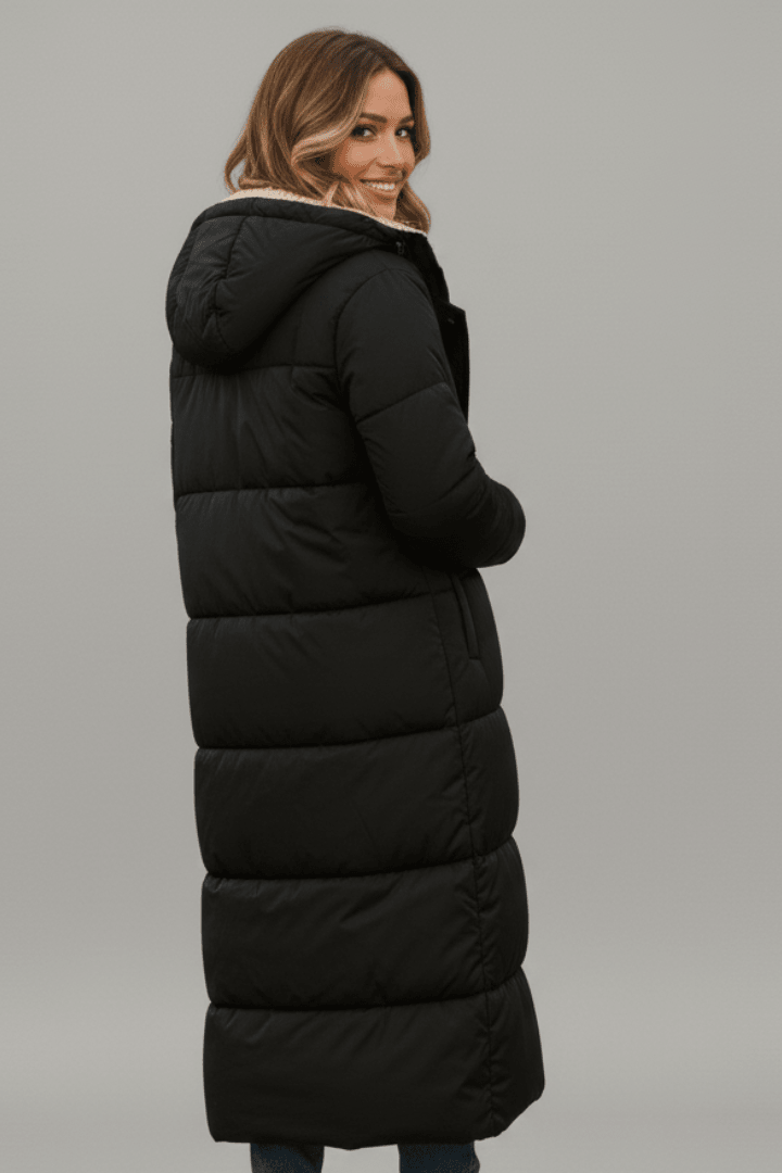 Amelia Laurent | Langer Puffer-Mantel mit Kapuze für Damen - Image 4