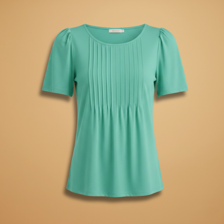 Alison - Damen T-Shirt mit Raffiniertem Schnitt und Leichtem Stoff