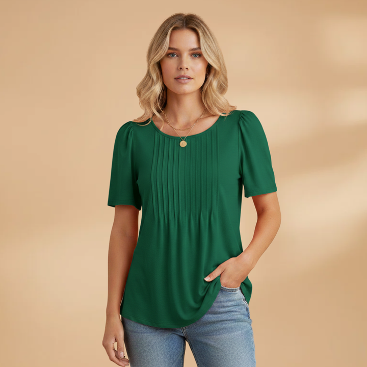 Alison - Damen T-Shirt mit Raffiniertem Schnitt und Leichtem Stoff