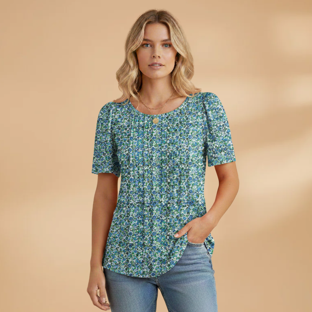 Alison - Damen T-Shirt mit Raffiniertem Schnitt und Leichtem Stoff