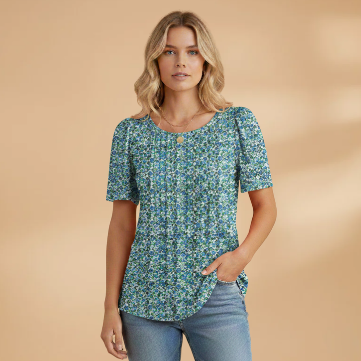 Alison - Damen T-Shirt mit Raffiniertem Schnitt und Leichtem Stoff