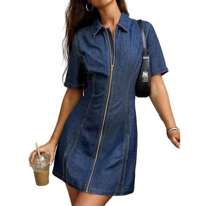 Zarelle - Damen Minikleid Mit Reißverschluss