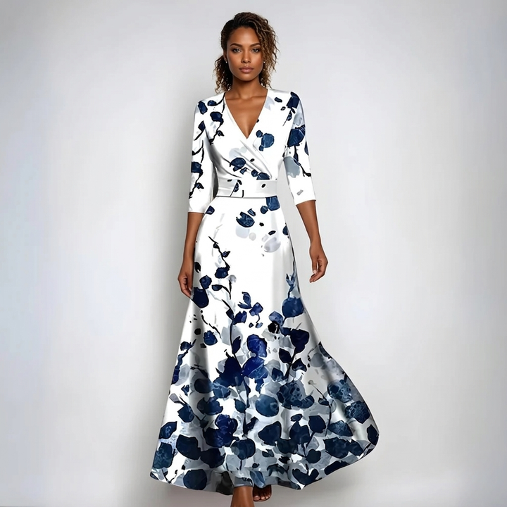 Florivana – Wrap Maxi Kleid Damen