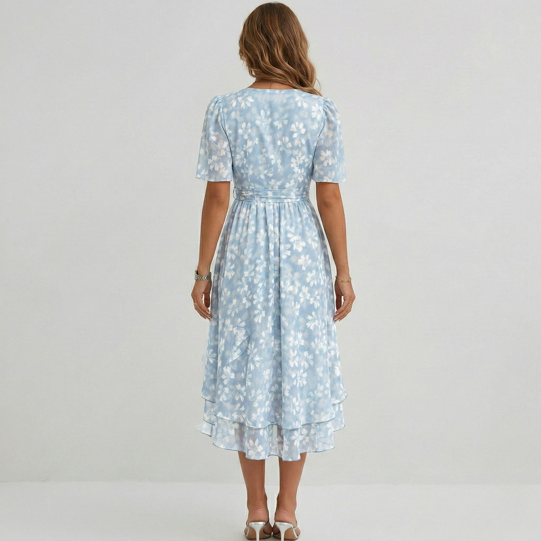 Yara – Midi Wickelkleid Blumenmuster