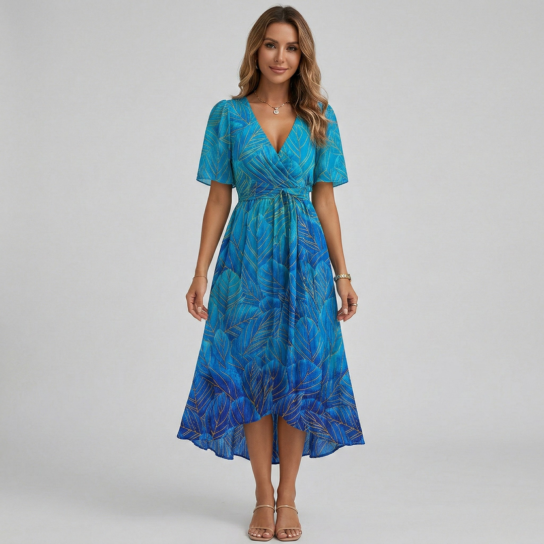 Yara – Midi Wickelkleid Blumenmuster