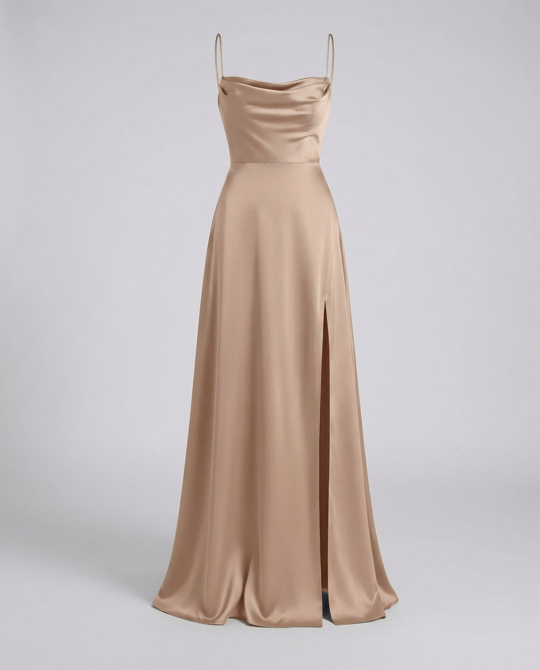 Satinelle – Cowl Neck Maxi Kleid Damen