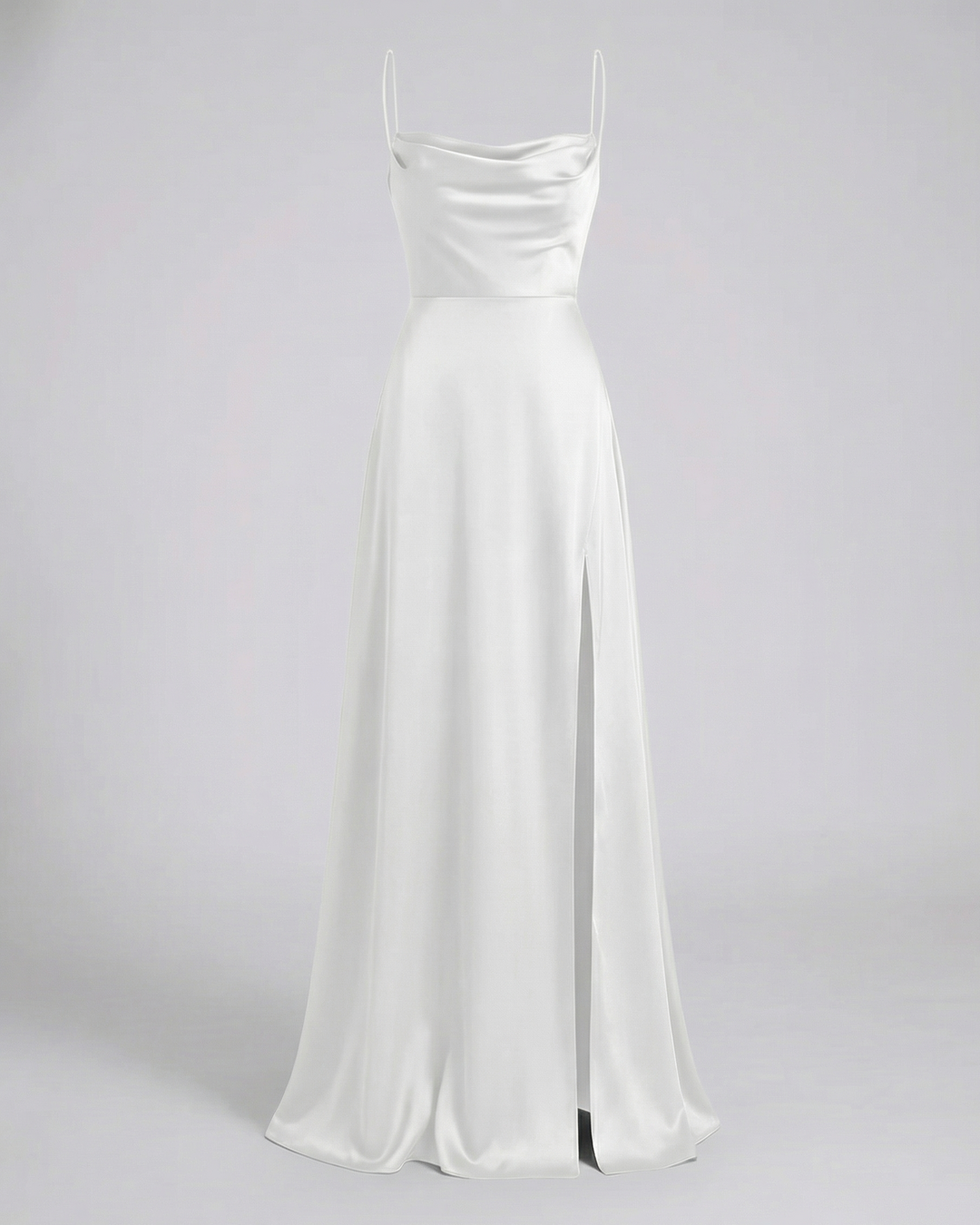Satinelle – Cowl Neck Maxi Kleid Damen