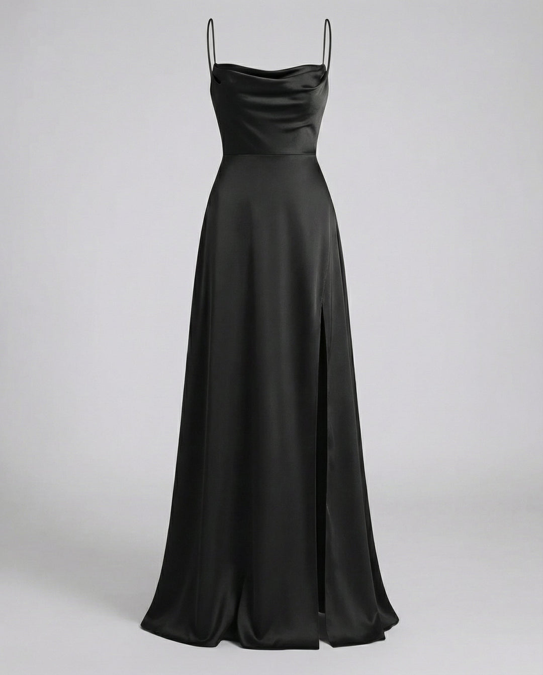 Satinelle – Cowl Neck Maxi Kleid Damen