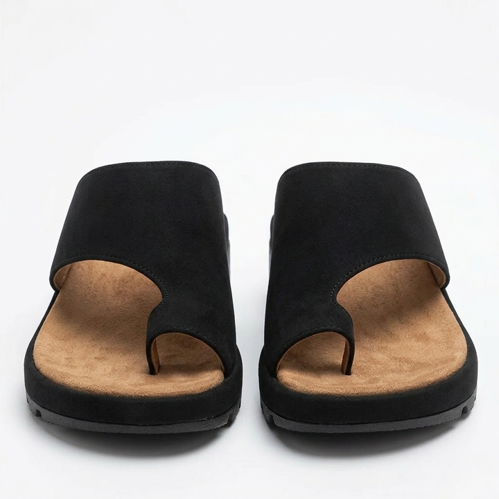Zerlina – Zehenring Plateau Sandalen Damen
