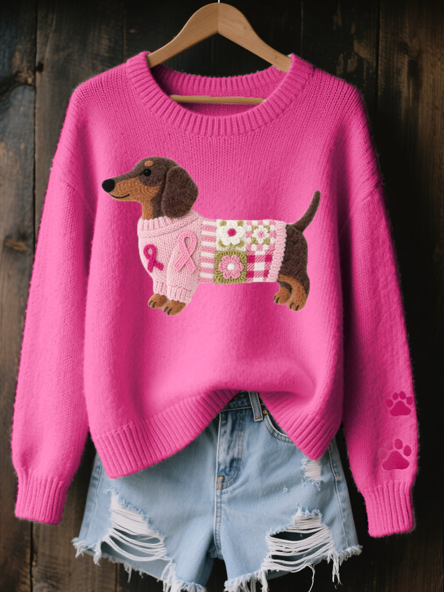 Damen Strickpullover mit süßem Hundemotiv | Locker & Bequem in vielen Farben - Image 3