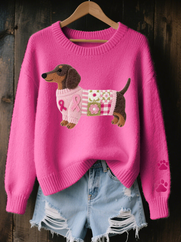 Damen Strickpullover mit süßem Hundemotiv | Locker & Bequem in vielen Farben - Image 3