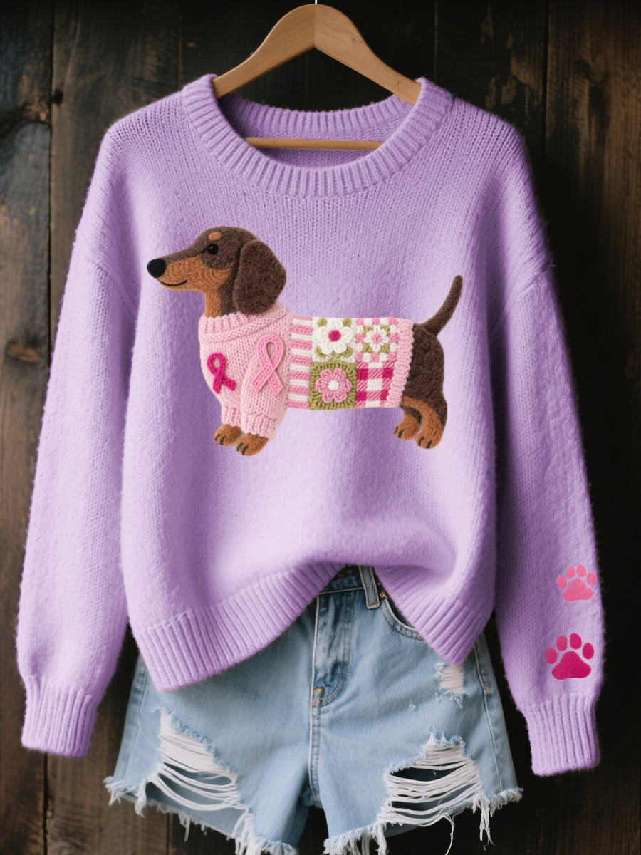 Damen Strickpullover mit süßem Hundemotiv | Locker & Bequem in vielen Farben - Image 5
