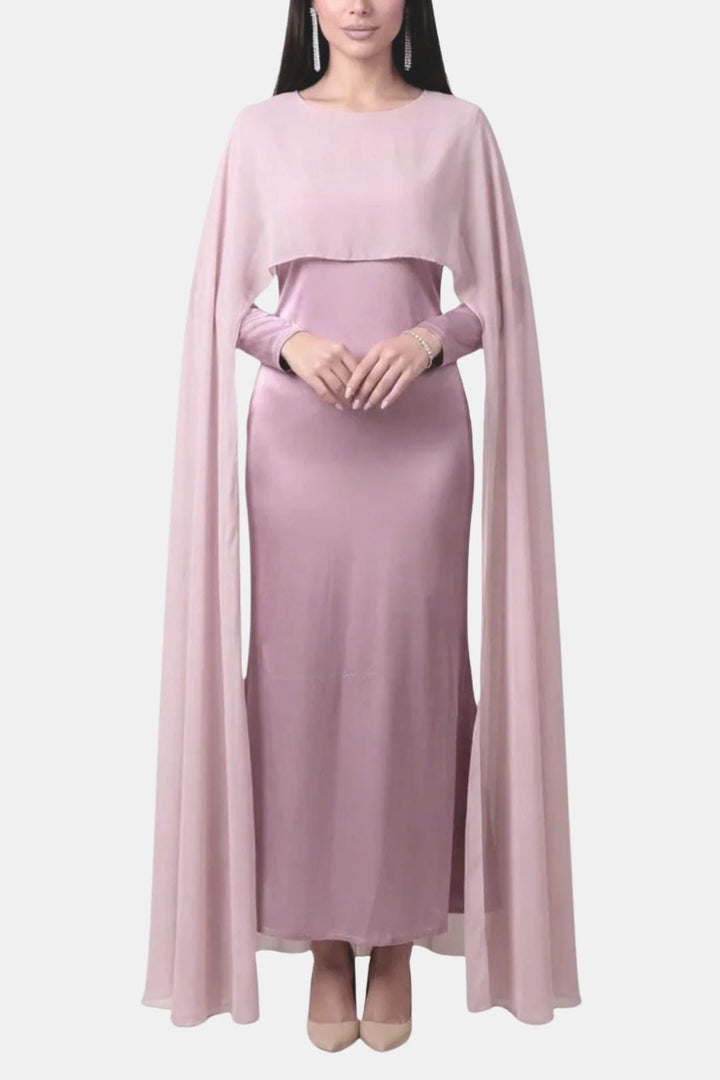 Zahiréa – Chiffonkleid mit Cape-Überwurf