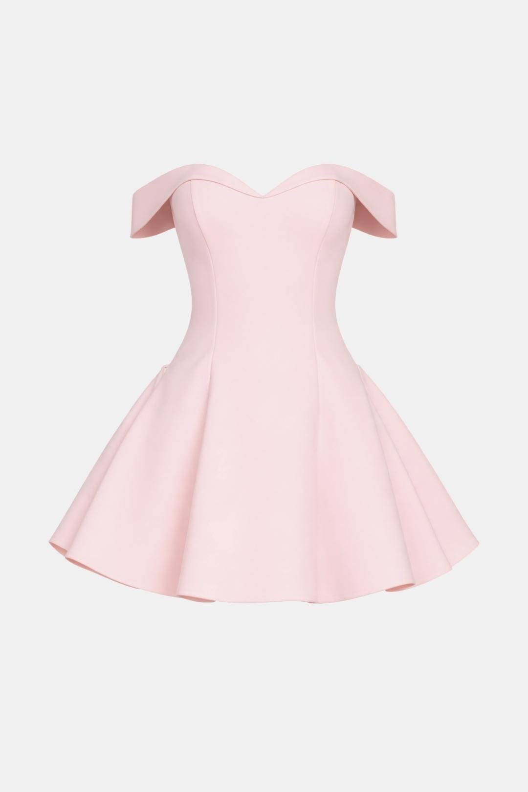 Zariya - Schulterfreies Figurbetontes Minikleid