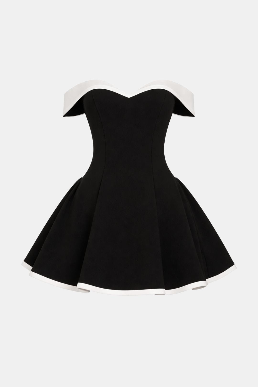 Zariya - Schulterfreies Figurbetontes Minikleid