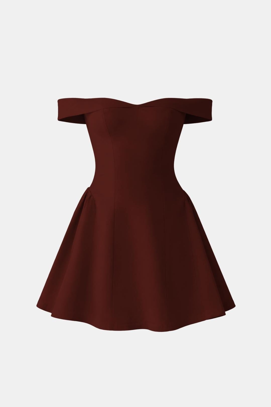 Zariya - Schulterfreies Figurbetontes Minikleid