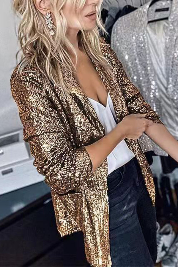 Hansera - Damen Leichter Glanz Blazer Elegant