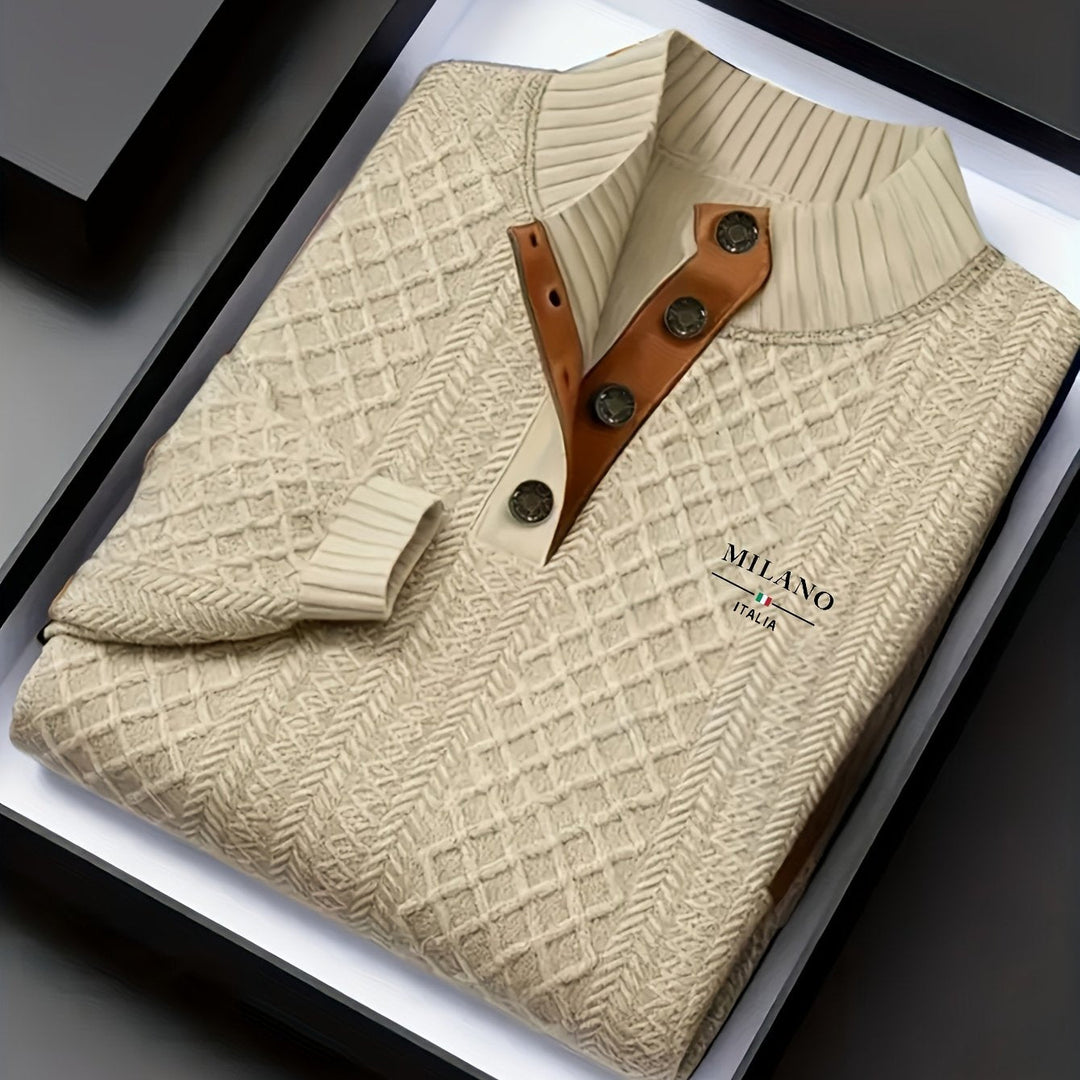 Rowland | Pullover mit Struktur und Stehkragen