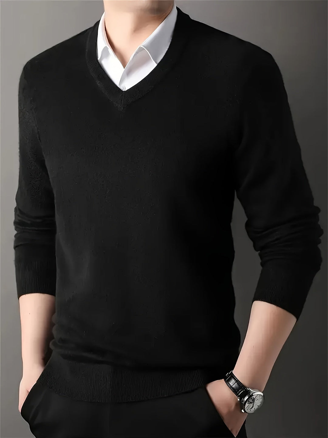 Conrad | Eleganter V-Ausschnitt-Pullover - Image 4