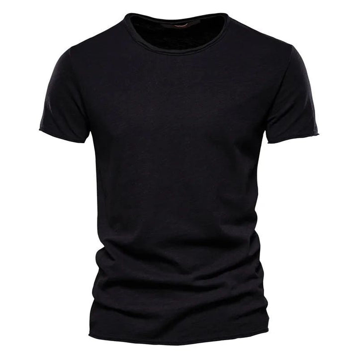 Herren Sommer T-Shirt Baumwolle Atmungsaktiv Leicht - Image 2