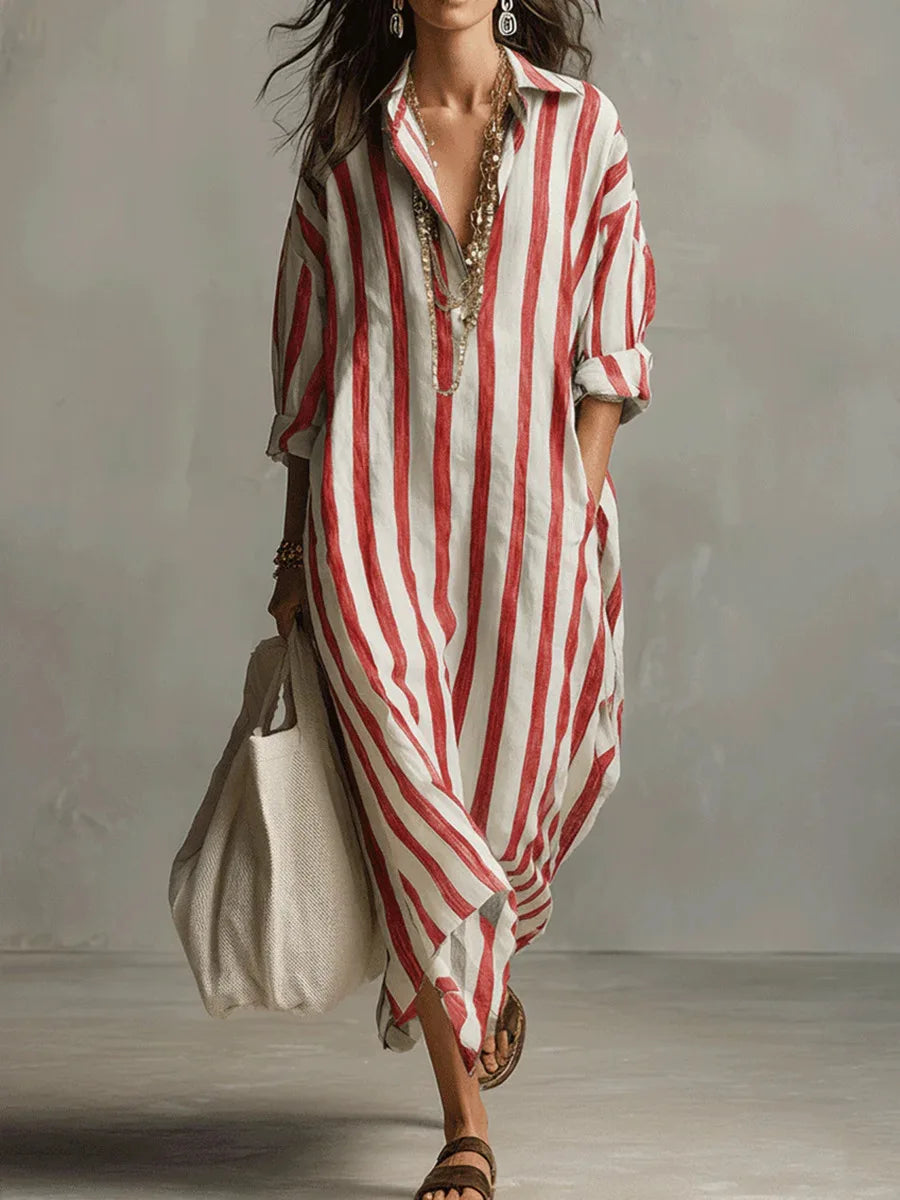 Amaris Linen Long Shirt Dress - Image 6